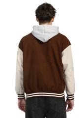 Kapüşonlu Nakışlı ve Baskılı Kolej Montu, Varsity, Bomber Ceket KPL01