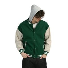 Kapüşonlu Nakışlı ve Baskılı Kolej Montu, Varsity, Bomber Ceket KPL03