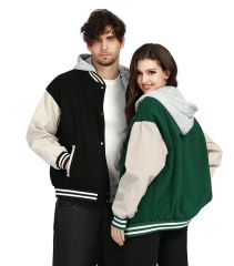 Kapüşonlu Nakışlı ve Baskılı Kolej Montu, Varsity, Bomber Ceket KPL03