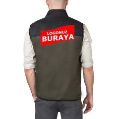 Polar Fermuarlı İş Yeleği Haki-Siyah 280 gr