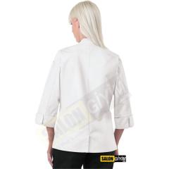 M101 Manşet Kollu Bayan Aşçı Ceketi