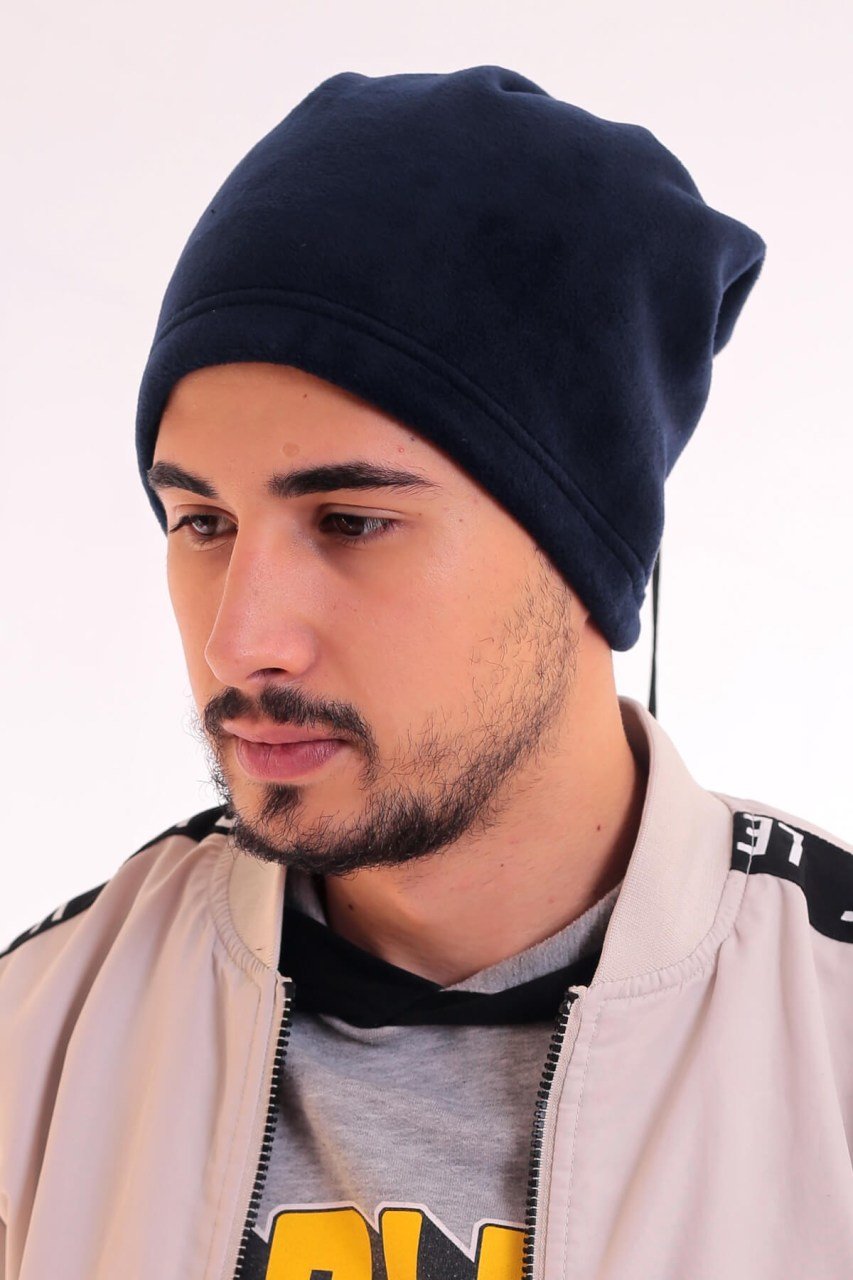 Logo Baskılı Polar Boyunluk / Bere Lacivert