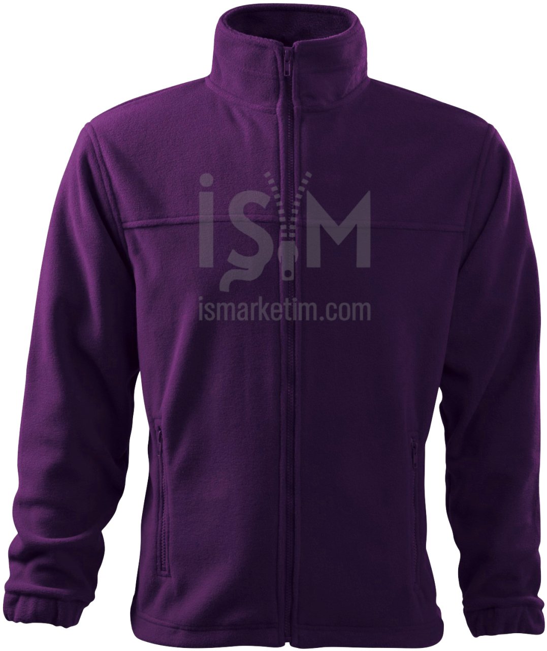 Cep Fermuarlı Polar Ceket - Mor