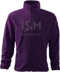 Cep Fermuarlı Polar Ceket - Mor