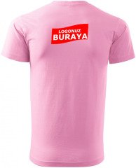 Sıfır Yaka Penye T-Shirt - Pembe