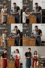 Barista Servis ve Garson Önlüğü Çok Cepli BS04