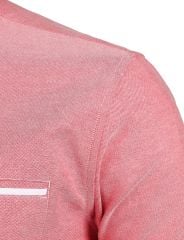 Hakim Yaka Çizgili Uzun Kollu Erkek Gömlek Pembe