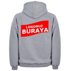 Kapşonlu 3 İplik Kalın Sweatshirt KF10