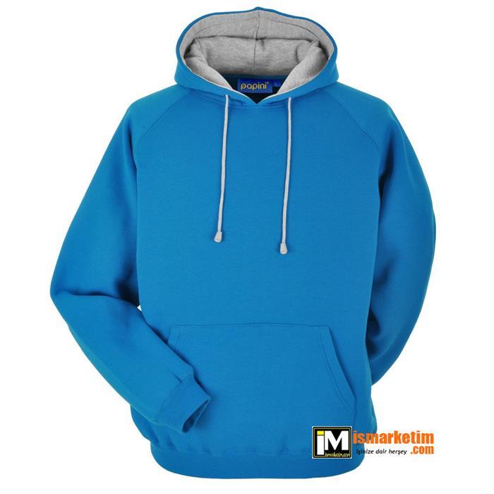 Kapşonlu 3 İplik Kalın Sweatshirt KP03