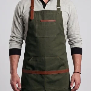 Barista Garson Önlüğü – Deri Askılı Profesyonel Cafe Önlüğü DB02 (1)
